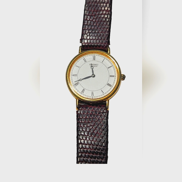 SEIKO Classic Roman Numeral Dial Men’s Watch. Gold Tone Bezel…29 - Picture 1 of 10